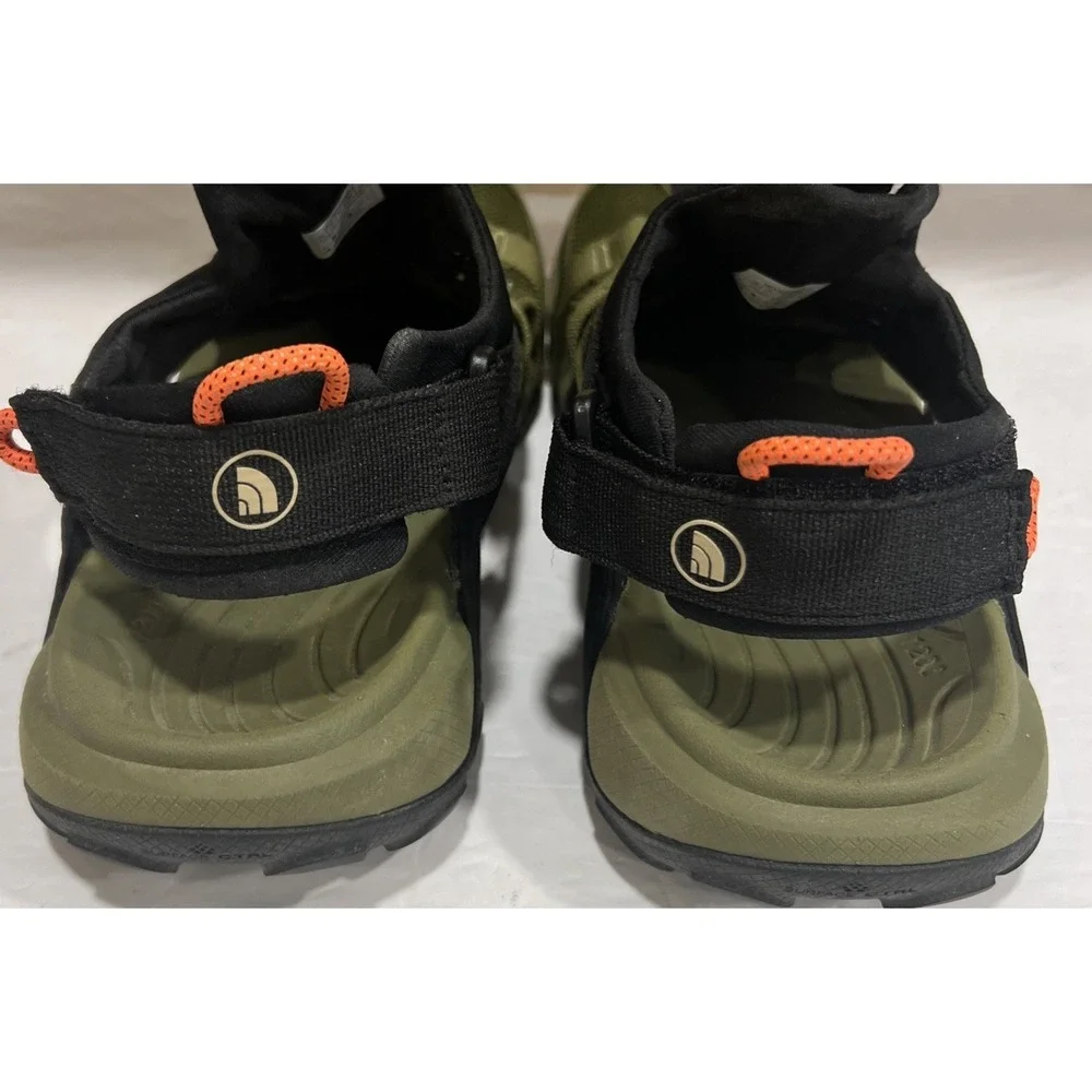 The North Face Explore Camp Sandals Olive Green Adjustable Back Men's Size 12.5